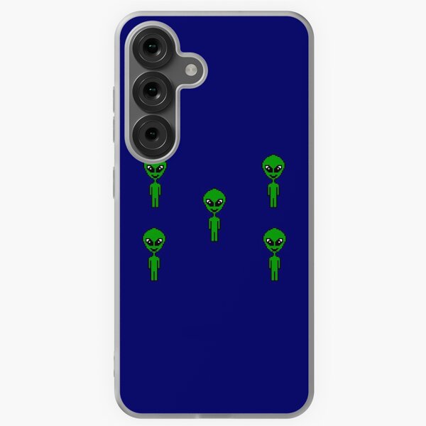 Pixel Aliens (blue background) Samsung Galaxy Soft Case