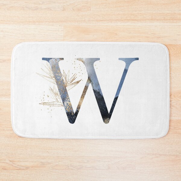 Item preview, Floral Initial Letter W, Monogram Gifts designed and sold by PinkLotusArt.