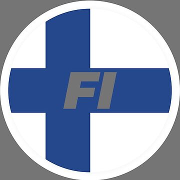 Artwork thumbnail, Finland | Round Flag With Country Code by CarlosAlberto