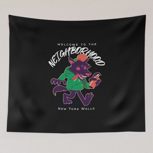 Item preview, Welcome to the Neighborhood. Graffiti wolf. Cool. designed and sold by shirtdan.