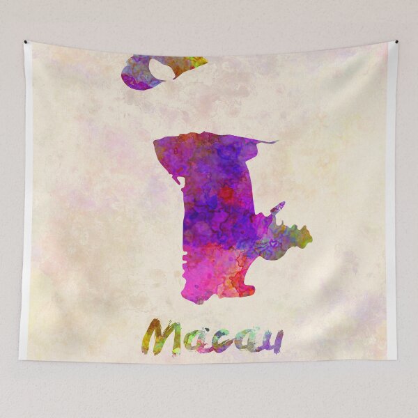 Item preview, Macau watercolor map designed and sold by paulrommer.