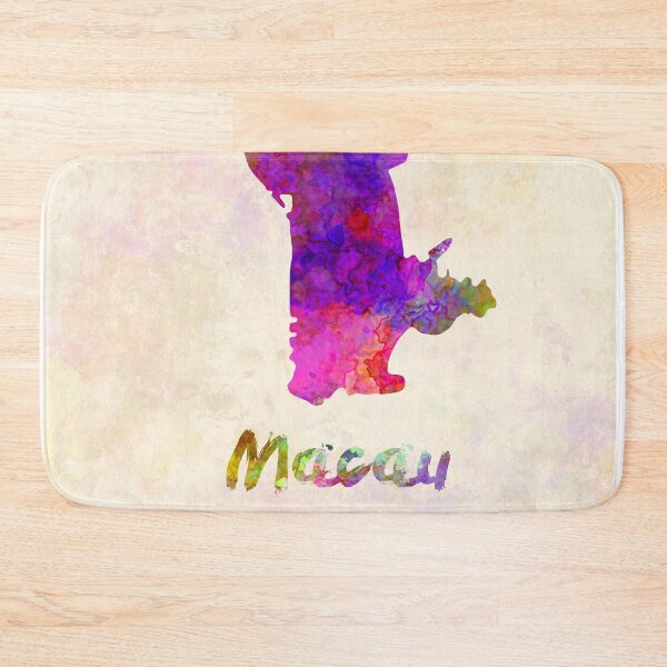 Item preview, Macau watercolor map designed and sold by paulrommer.