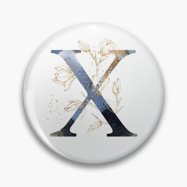 Item preview, Floral Initial Letter X, Monogram Gifts designed and sold by PinkLotusArt.