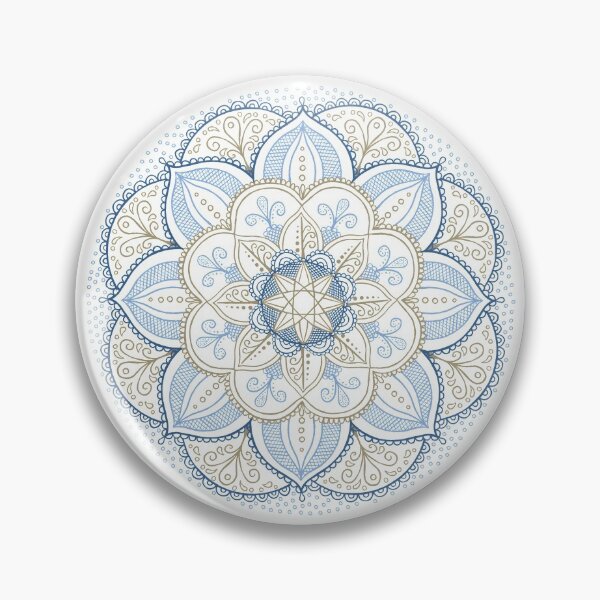 Item preview, Mandala - blue and gold designed and sold by Sideofthehill.