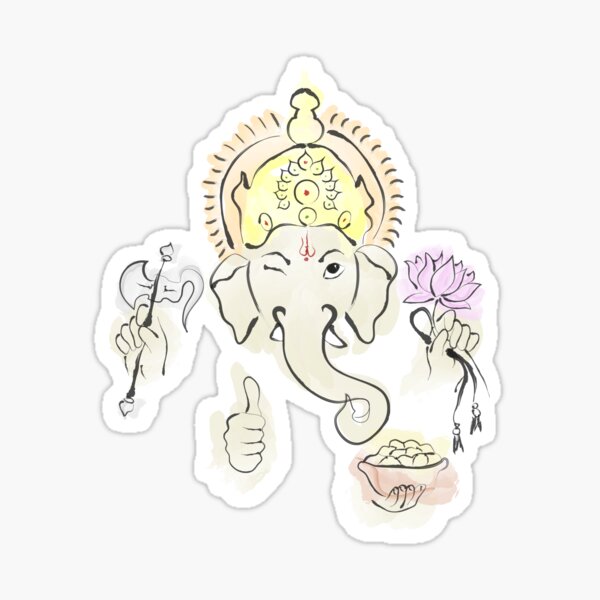 Ganesha - The Obstacle Remover Sticker