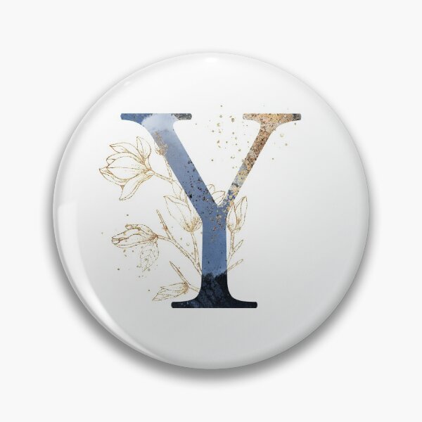 Item preview, Floral Initial Letter Y, Monogram Gifts designed and sold by PinkLotusArt.