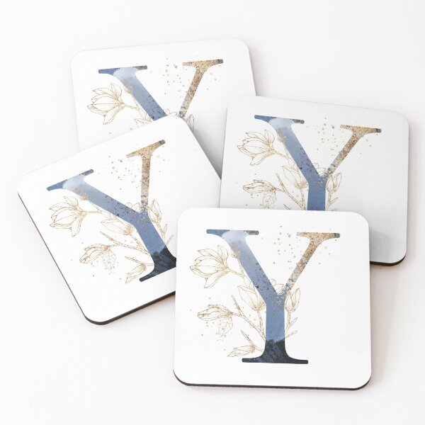 Item preview, Floral Initial Letter Y, Monogram Gifts designed and sold by PinkLotusArt.