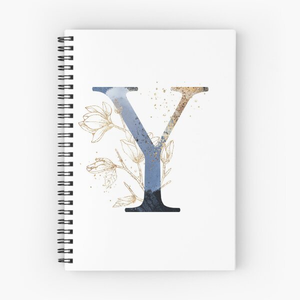 Item preview, Floral Initial Letter Y, Monogram Gifts designed and sold by PinkLotusArt.