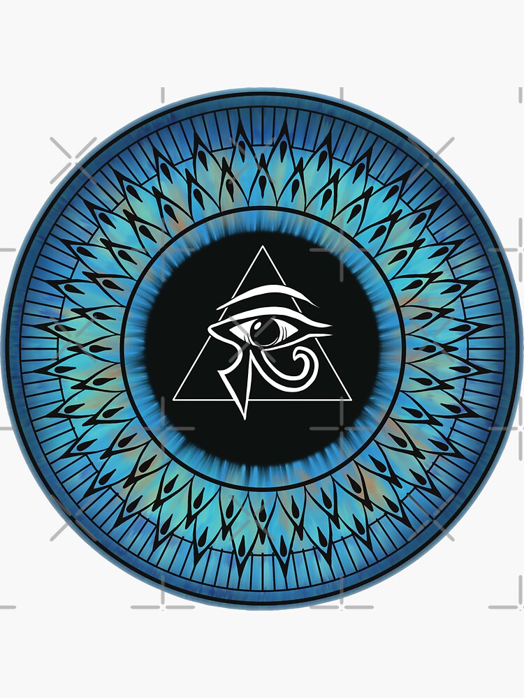 Egyptian Symbol - Eye Of Horus Mandala - Teal T-Shirt Egyptian Symbol - Eye Of Horus Mandala - Teal T-Shirt