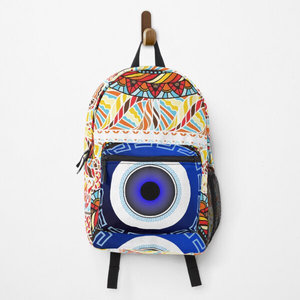Item preview, Mati Evil Eye Mosaic Colorful Border designed and sold by Yiorgos Designs.