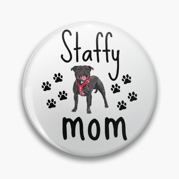 Item preview, Staffy Mom - Black Vector Staffordshire Bull Terrier designed and sold by Beyond Words.