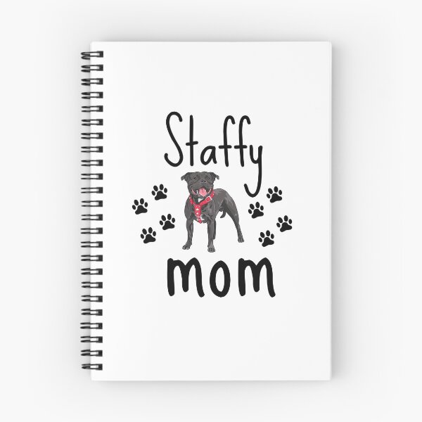 Artikelvorschau, Staffy Mom - Schwarzer Vektor Staffordshire Bullterrier entworfen und verkauft von Beyond Words.