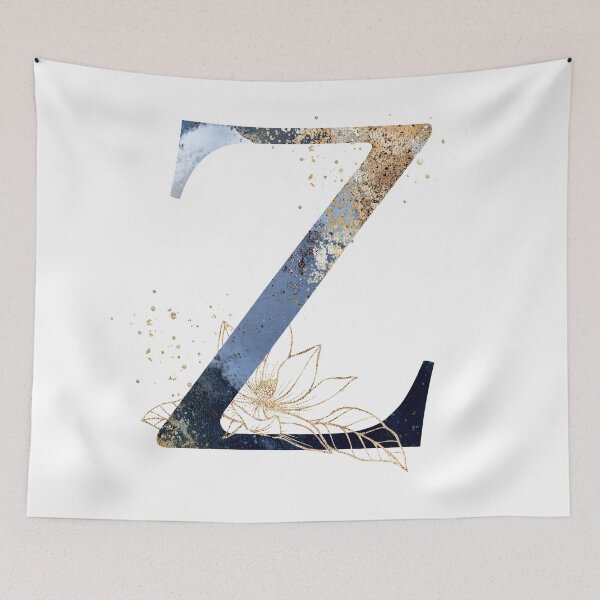 Item preview, Floral Initial Letter Z, Monogram Gifts designed and sold by PinkLotusArt.