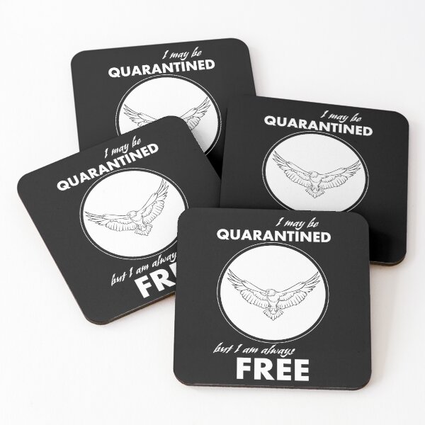 Item preview, Quarantined but free, eagle - confinement, social distancing designed and sold by LookFrog.
