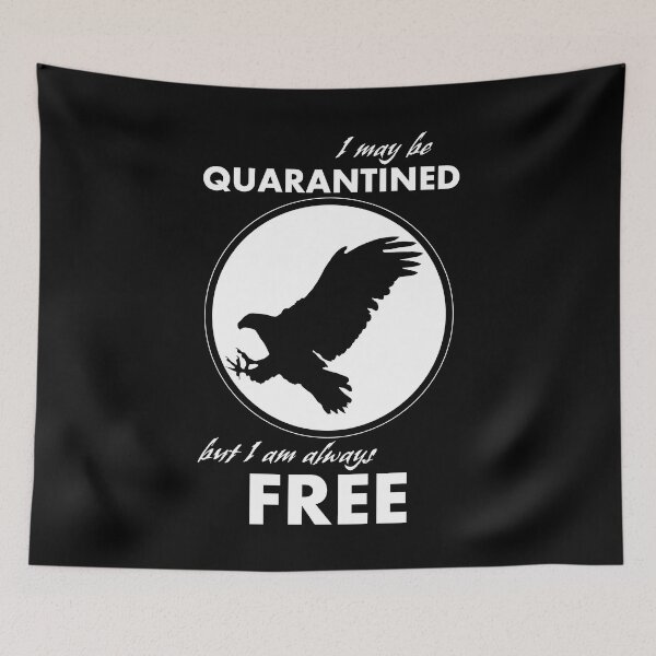Item preview, Quarantined but free, black eagle designed and sold by LookFrog.