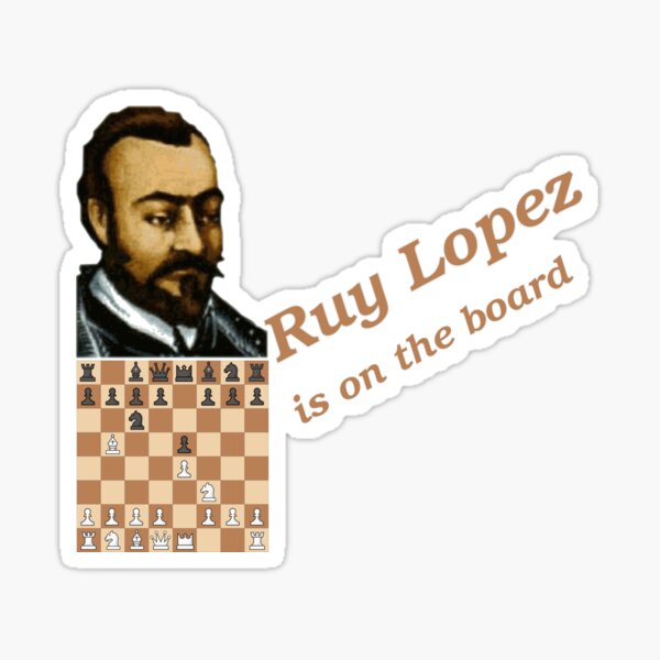 Chess Ruy Lopez is on the board v2 Sticker