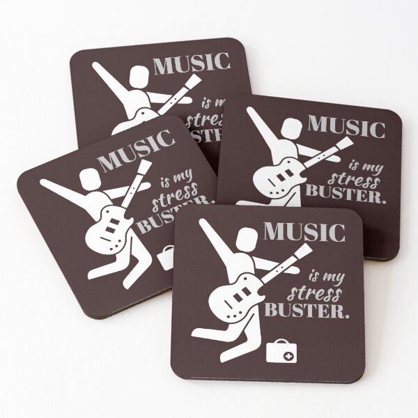 Item preview, Music is my stress buster. doctor playing the electric guitar. designed and sold by doctors-apparel.