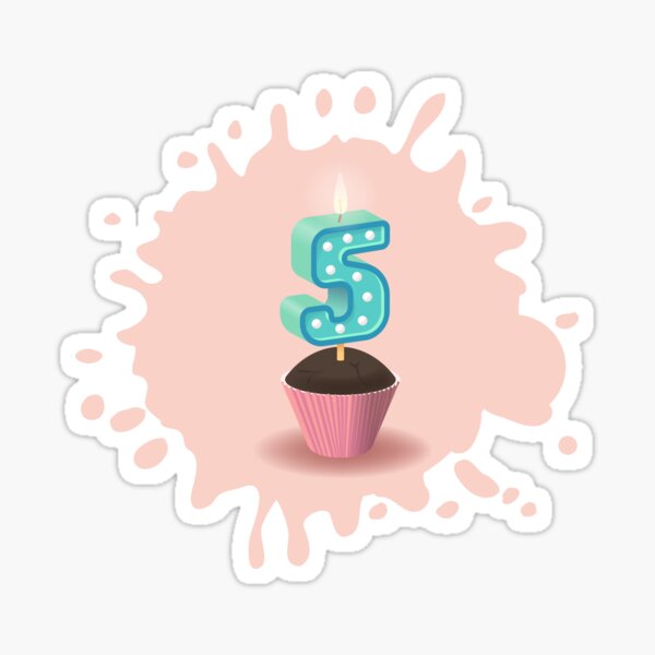 Sticker Joyeux Anniversaire 4 Mois Carte D Anniversaire Fille Quatre Ans Par Urosek Redbubble