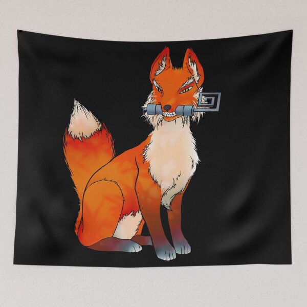 Item preview, Inari shrine fox with key designed and sold by IllustrateLaw.