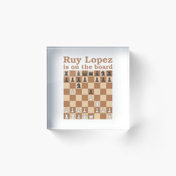 Chess Ruy Lopez is on the board v3 Acrylic Block