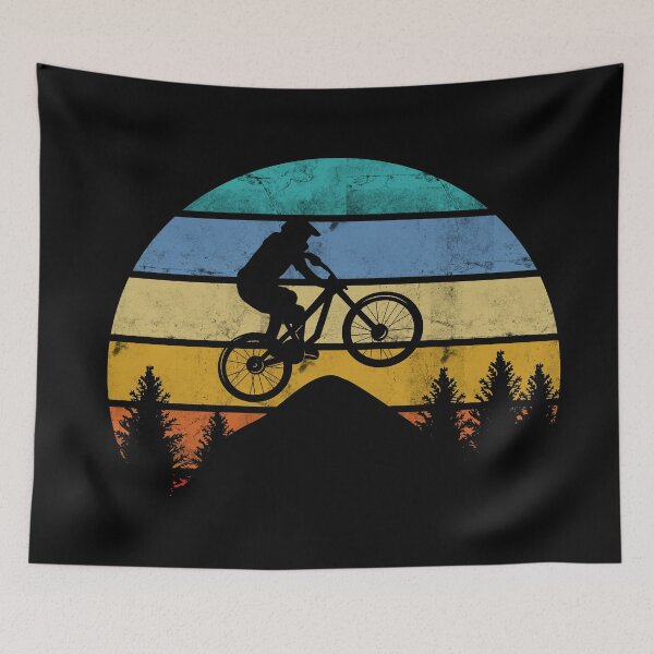 Item preview, Mountain Bike Jumping Retro Sunset designed and sold by playloud.