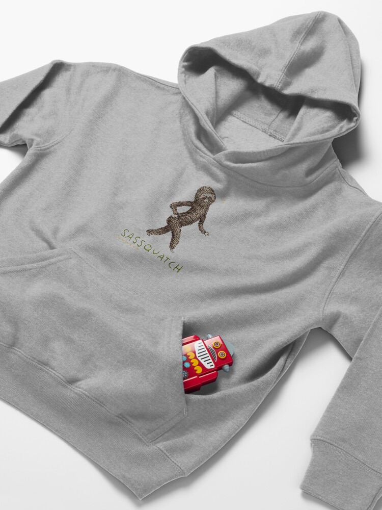 Alternate view of Sassquatch Kids Pullover Hoodie