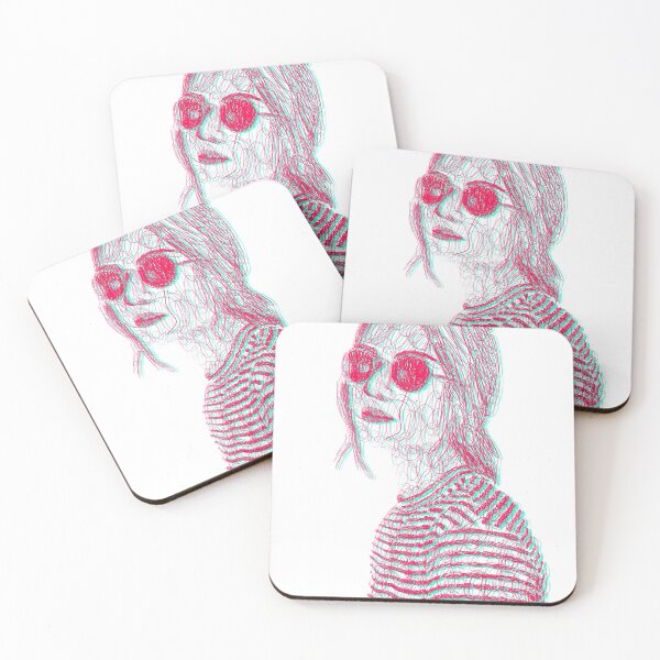 Item preview, Girl With Sunglasses Illusion Scribble Drawing designed and sold by SketchSisters.