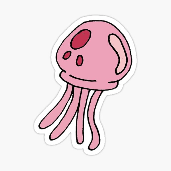 Spongebob Jellyfish Sticker for Sale by Lieza-B