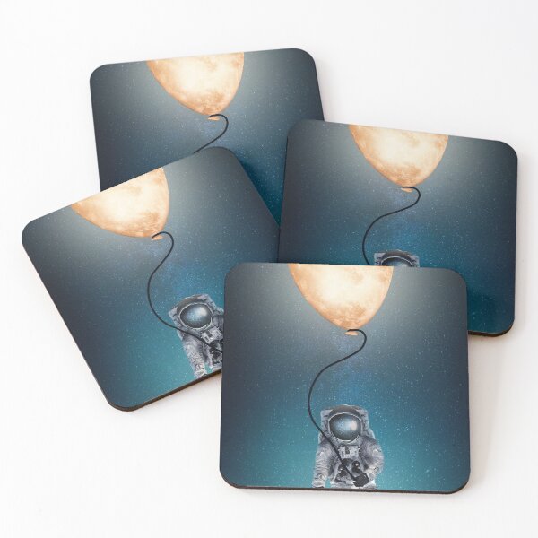 Item preview, Fantastic Spaceman Holding A Moon Balloon designed and sold by LADYGOODMOOD.