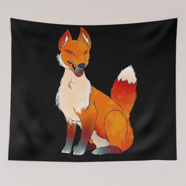 Item preview, Inari shrine fox designed and sold by IllustrateLaw.