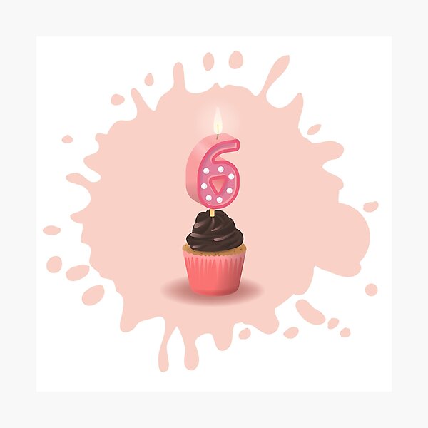 Impression Photo Joyeux Anniversaire 7 Mois Sept Ans Carte D Anniversaire Fille Par Urosek Redbubble