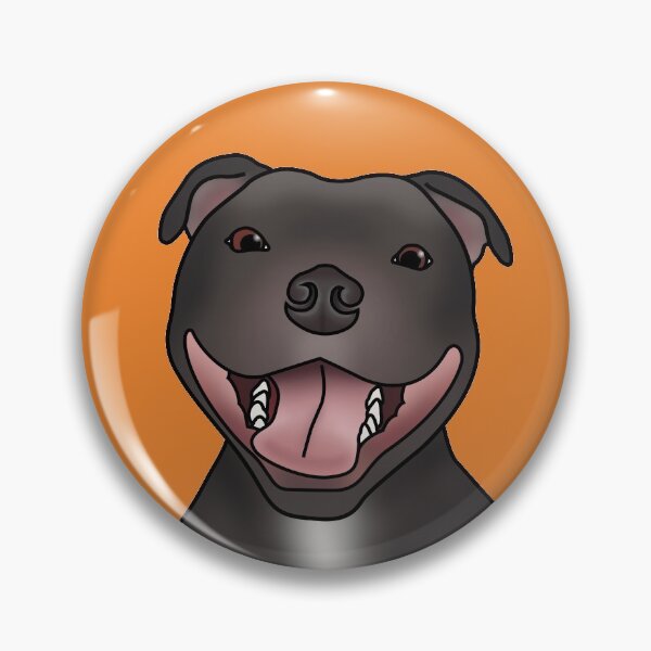Item preview, Staffordshire Bull Terrier (Staffie) Dog Portrait - Orange designed and sold by JadeMadeThis.