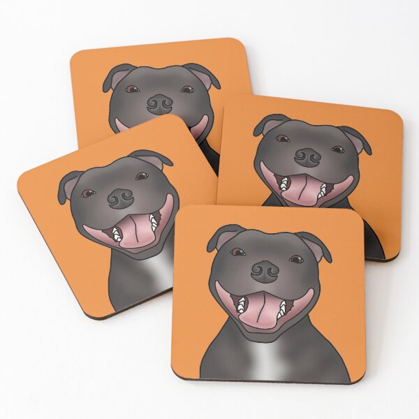 Item preview, Staffordshire Bull Terrier (Staffie) Dog Portrait - Orange designed and sold by JadeMadeThis.