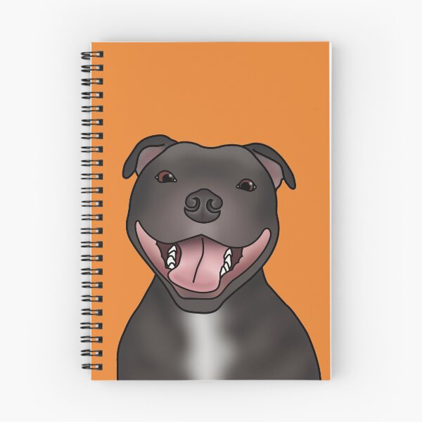 Item preview, Staffordshire Bull Terrier (Staffie) Dog Portrait - Orange designed and sold by JadeMadeThis.