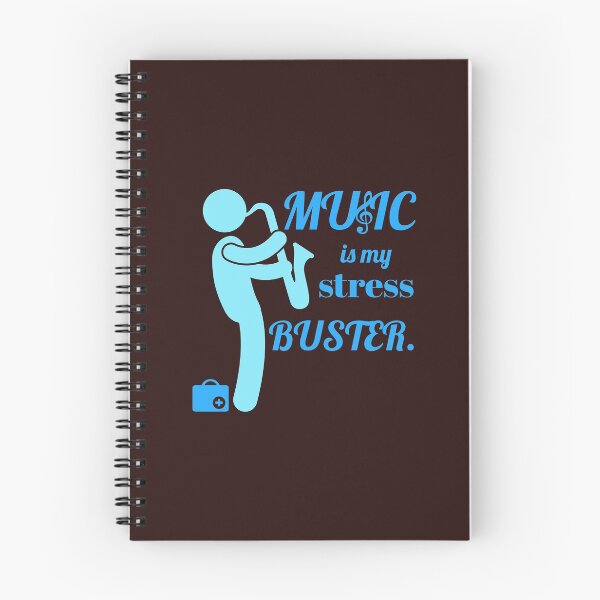 Item preview, music is my stress buster. doctor playing the saxophone designed and sold by doctors-apparel.