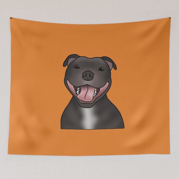 Item preview, Staffordshire Bull Terrier (Staffie) Dog Portrait - Orange designed and sold by JadeMadeThis.