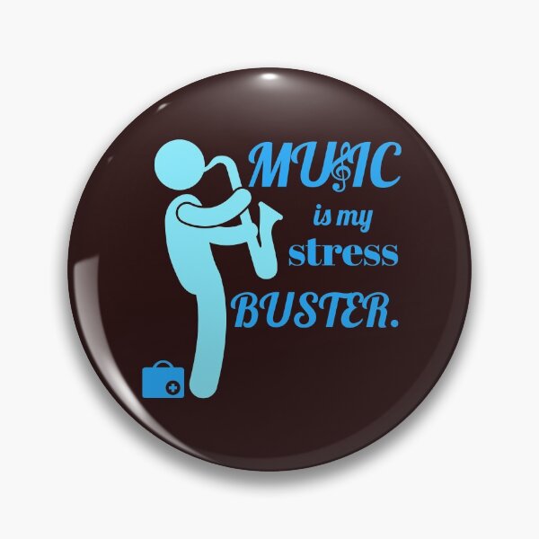 Item preview, music is my stress buster. doctor playing the saxophone designed and sold by doctors-apparel.