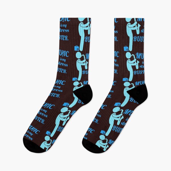 Item preview, music is my stress buster. doctor playing the saxophone designed and sold by doctors-apparel.
