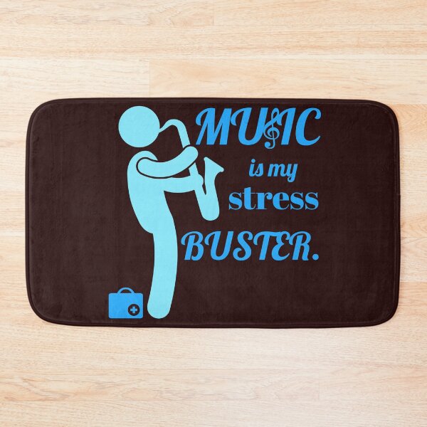 Item preview, music is my stress buster. doctor playing the saxophone designed and sold by doctors-apparel.