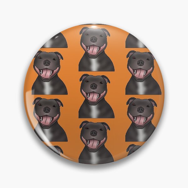 Item preview, Staffordshire Bull Terrier (Staffie) Dog Portrait - Pattern - Orange designed and sold by JadeMadeThis.