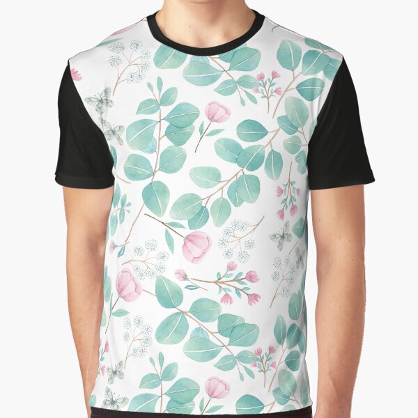 eucalypto and pink flower Graphic T-Shirt