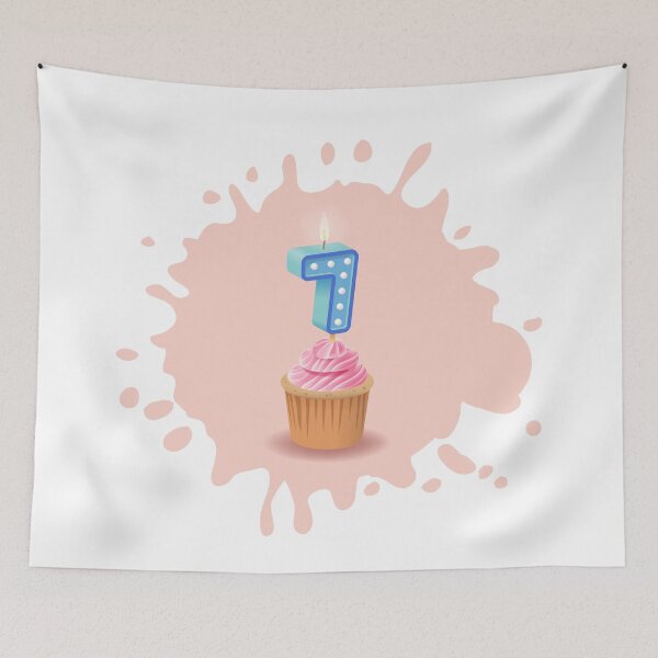 Item preview, Happy birthday 7 months seven years girl birthday card designed and sold by Urosek.