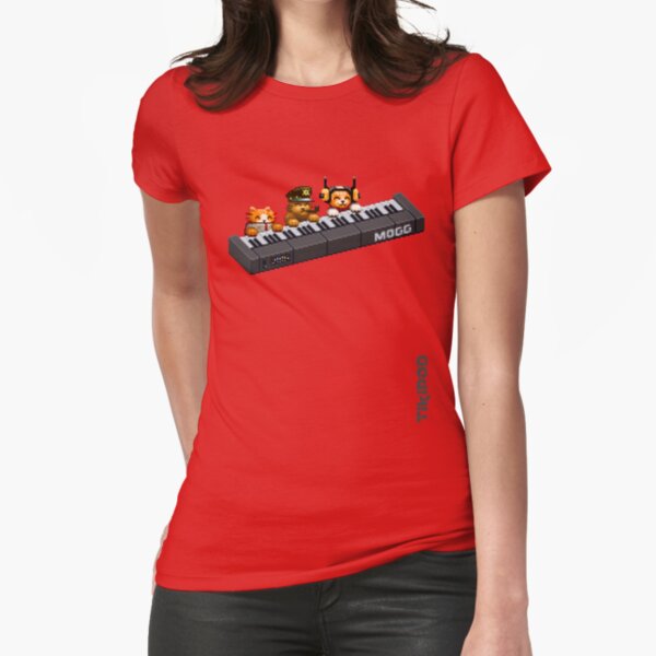 AQUA KITTY - Piano cats Fitted T-Shirt