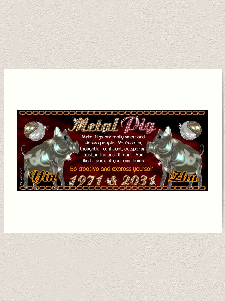"1971 2031 Chinese zodiac born in year of Metal Pig by