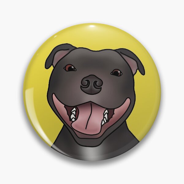 Item preview, Staffordshire Bull Terrier (Staffie) Dog Portrait - Yellow designed and sold by JadeMadeThis.