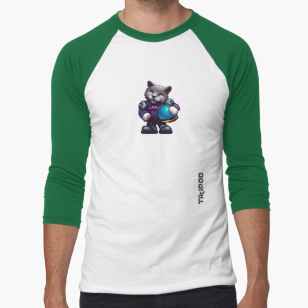 AQUA KITTY - Pilot 2 small Baseball ¾ Sleeve T-Shirt