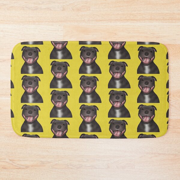 Item preview, Staffordshire Bull Terrier (Staffie) Dog Portrait - Pattern - Yellow designed and sold by JadeMadeThis.