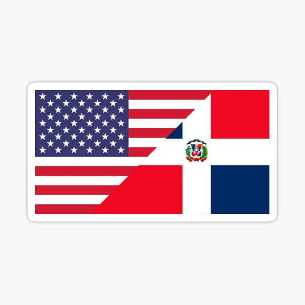 America USA Dominican Rep Dual Country Domed Decal Distress Sticker 3D 3.25"x2" America USA Dominican Rep Dual Country Domed Decal Distress Sticker 3D 3.25"x2"