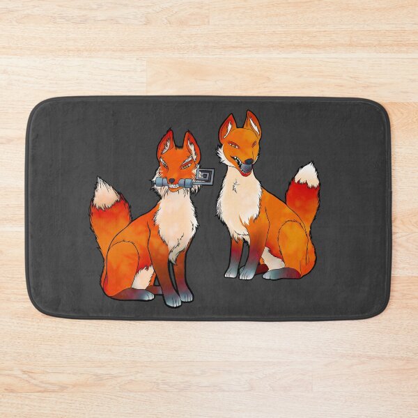 Item preview, Inari shrine foxes designed and sold by IllustrateLaw.