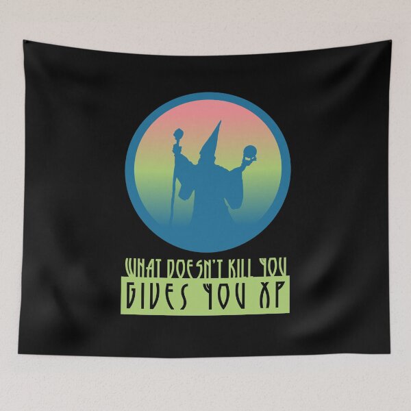 Item preview, what doesn't kill you gives you xp Funny Gamer Nerd designed and sold by Rzelemenz.